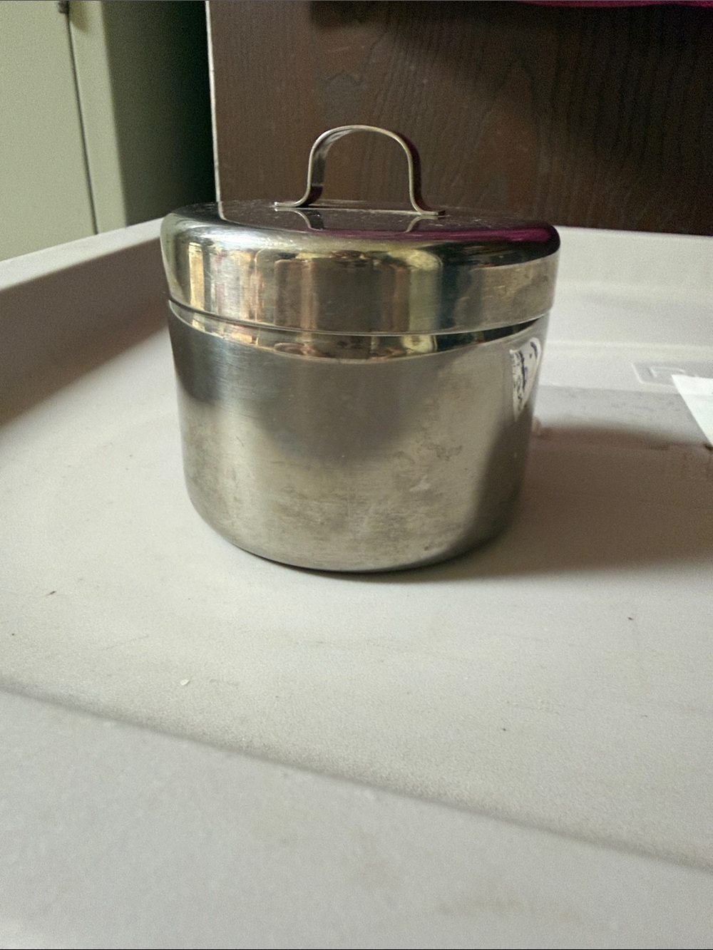 Vintage Stainless Steel Medical Canister Apothecary Jar Sundry Storage